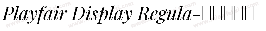 Playfair Display Regula字体转换